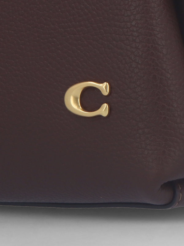 Lana 23 Brass Maple Leather Shoulder Bag