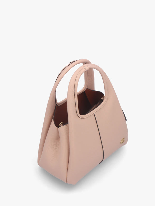 Lana 23 Cream Nude Leather Shoulder Bag