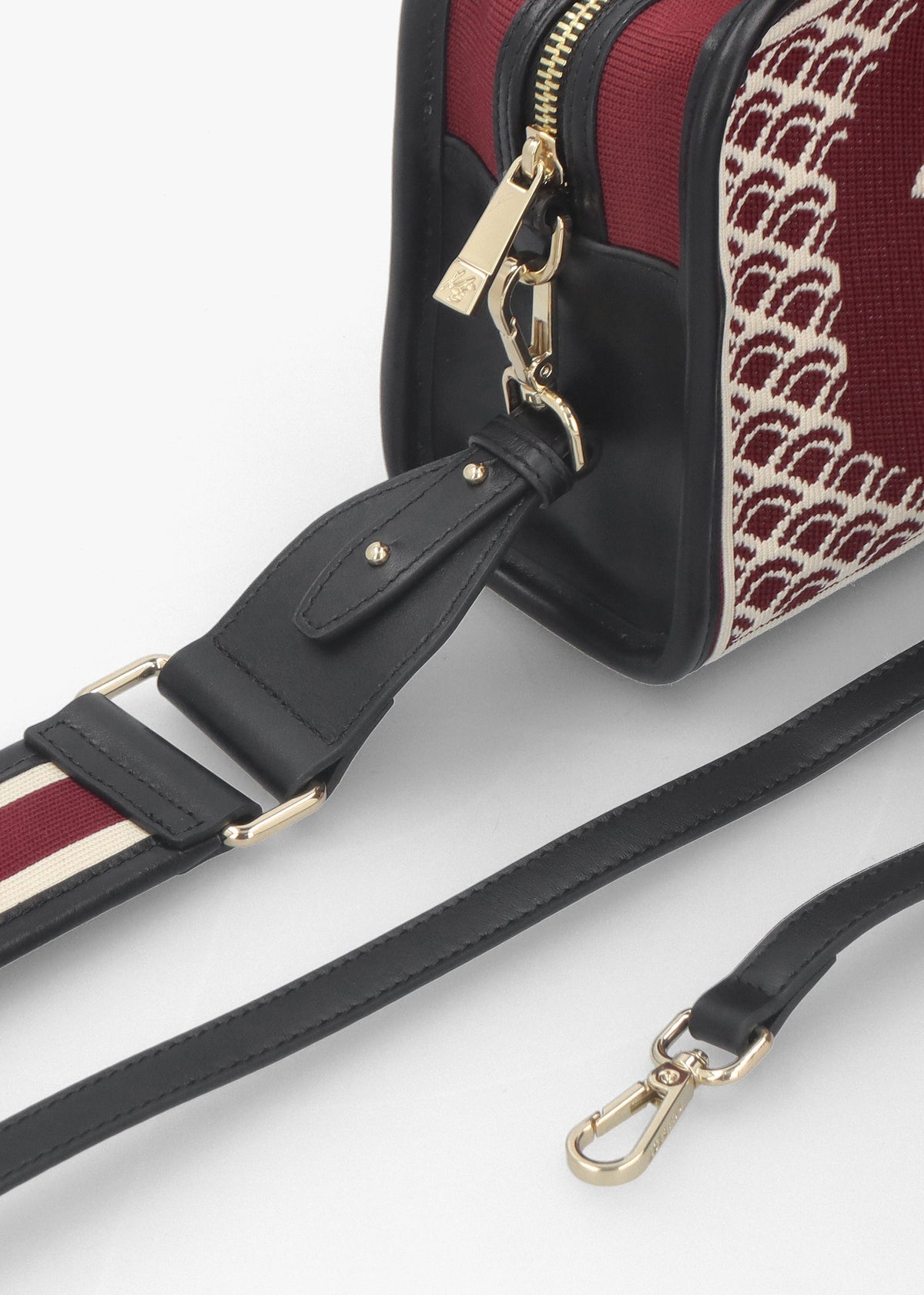 Burgundy Monkey Tapestry Cross-Body Bag