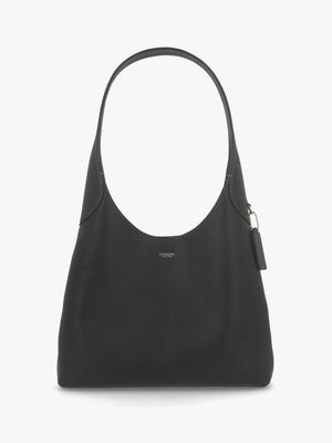 Brooklyn 28 Brass Black Leather Shoulder Bag