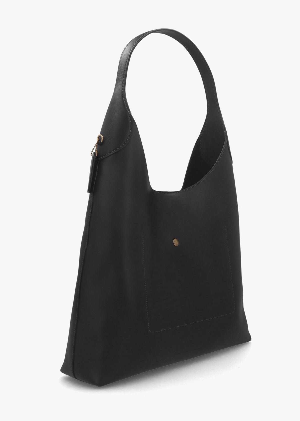 Brooklyn 39 Brass Black Leather Shoulder Bag