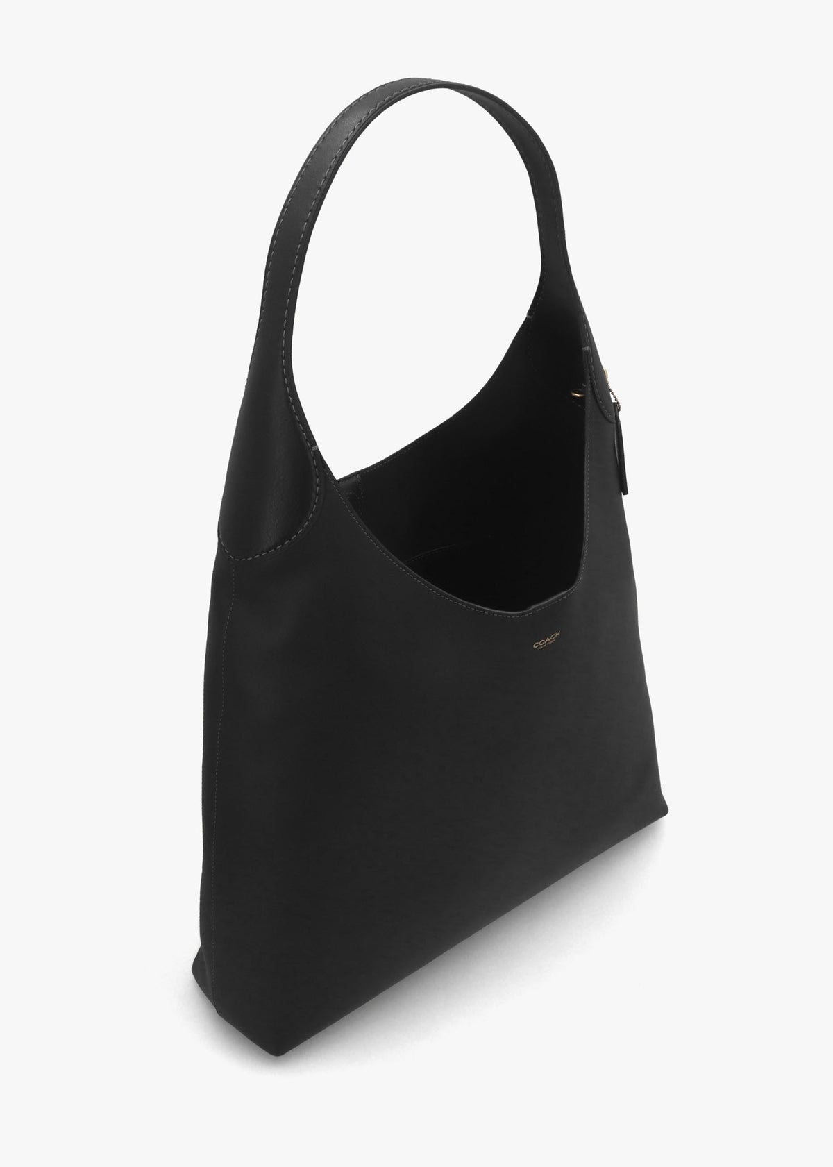 Brooklyn 39 Brass Black Leather Shoulder Bag