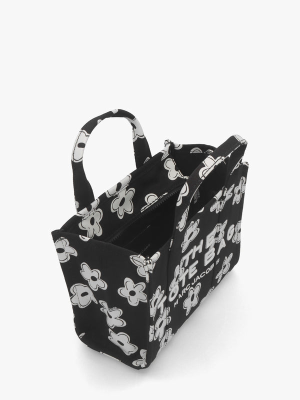 The Daisy Canvas Small Black & White Tote Bag