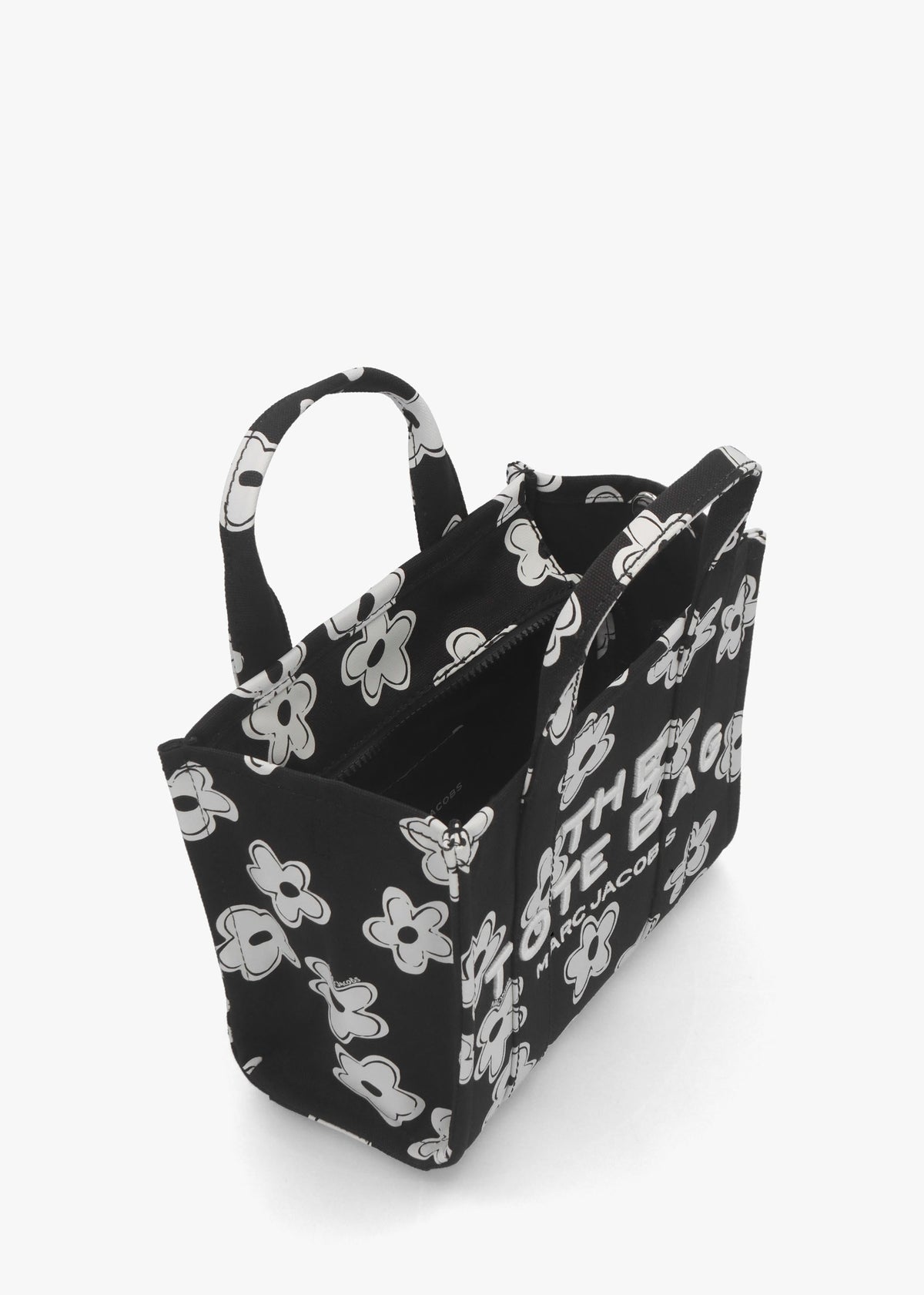 The Daisy Canvas Small Black & White Tote Bag