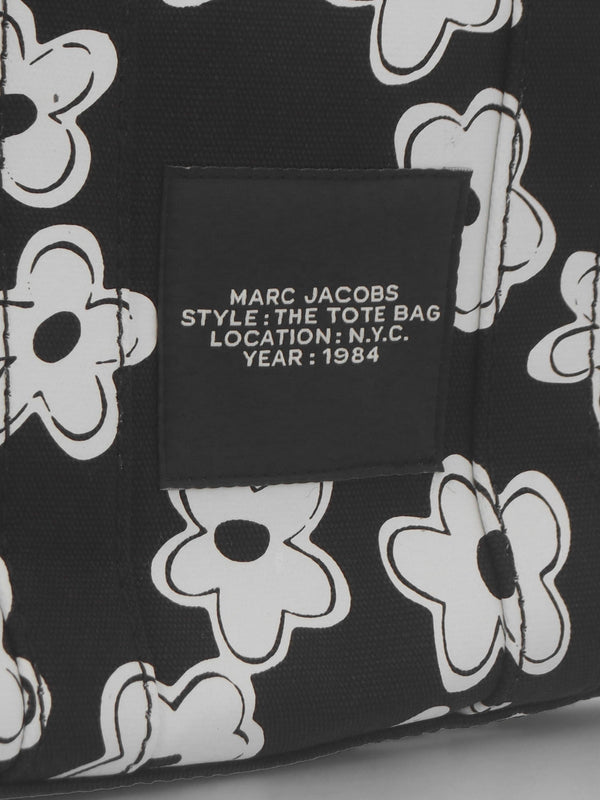 The Daisy Canvas Small Black & White Tote Bag