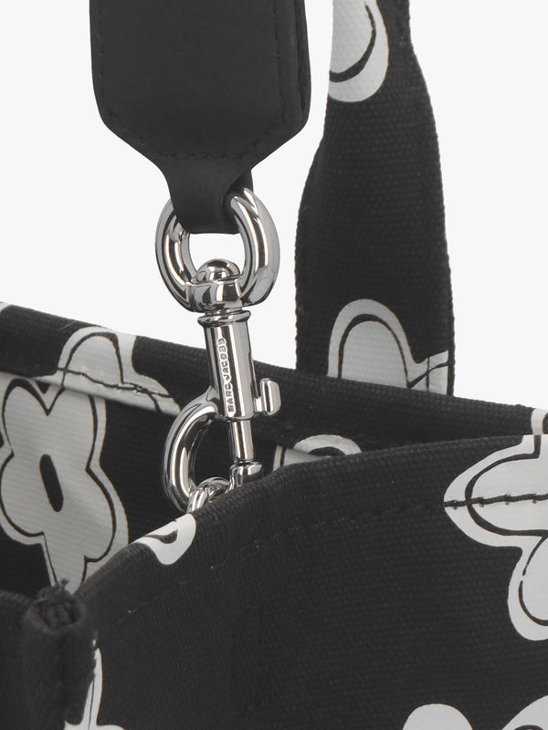 The Daisy Canvas Small Black & White Tote Bag