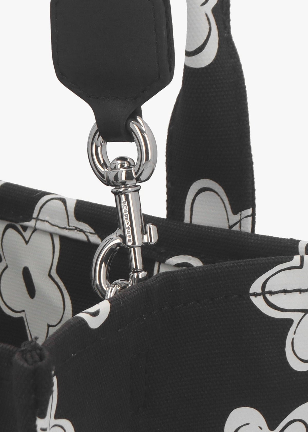 The Daisy Canvas Small Black & White Tote Bag