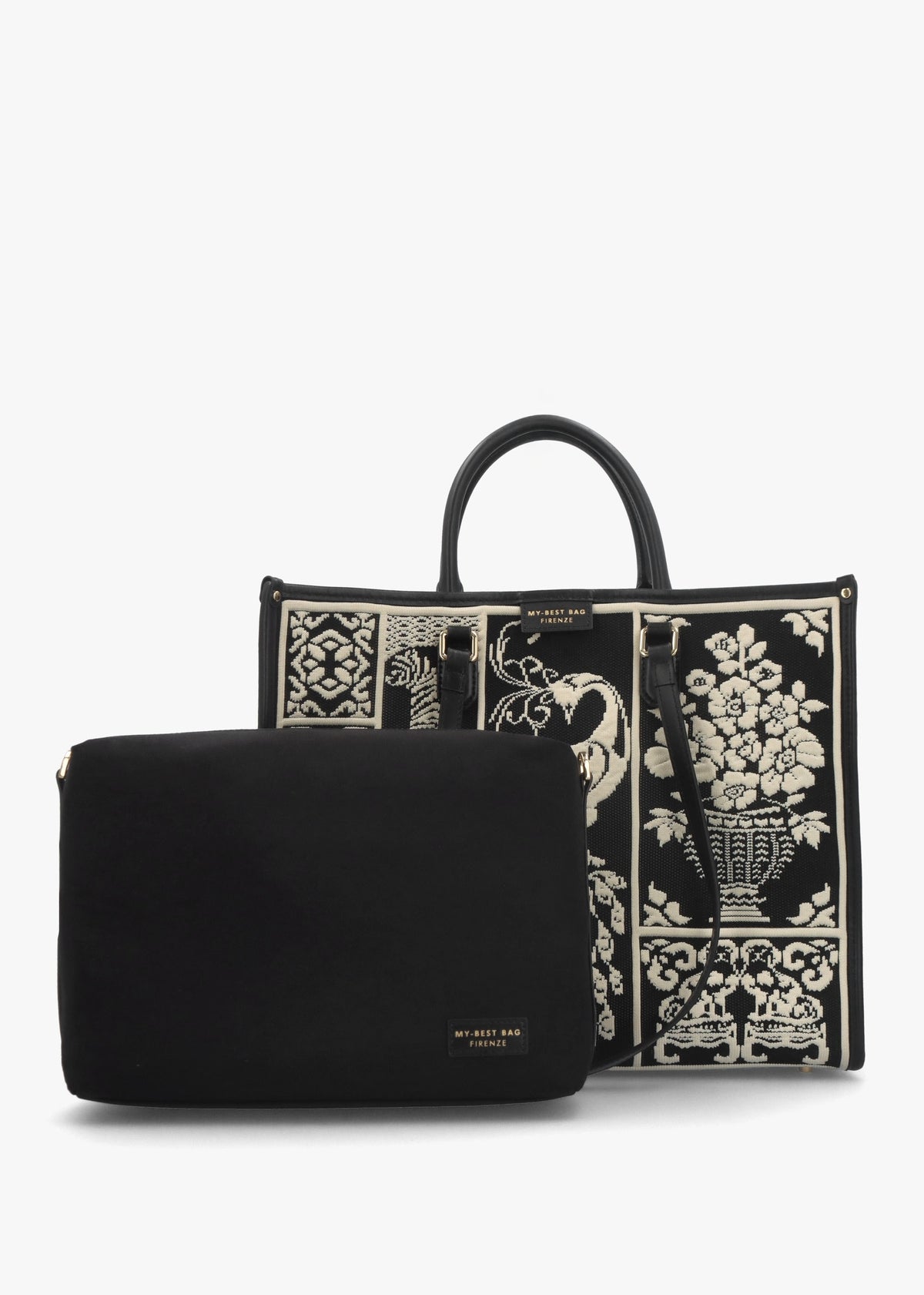 Black Tapestry Tote Bag