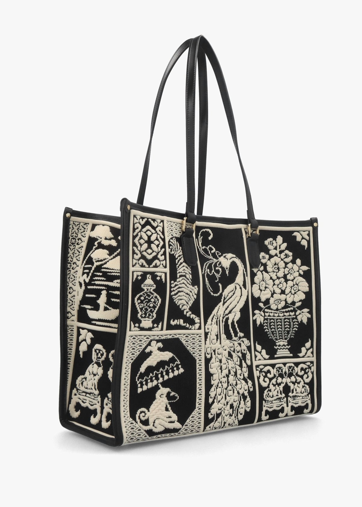 Black Tapestry Tote Bag