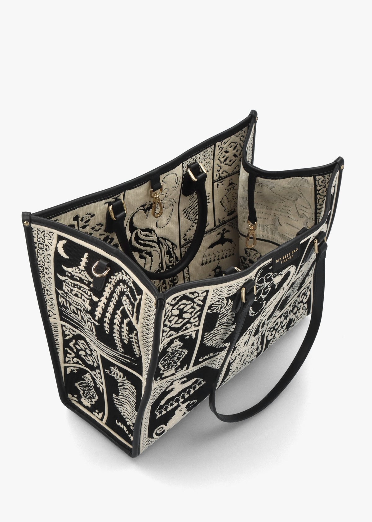 Black Tapestry Tote Bag