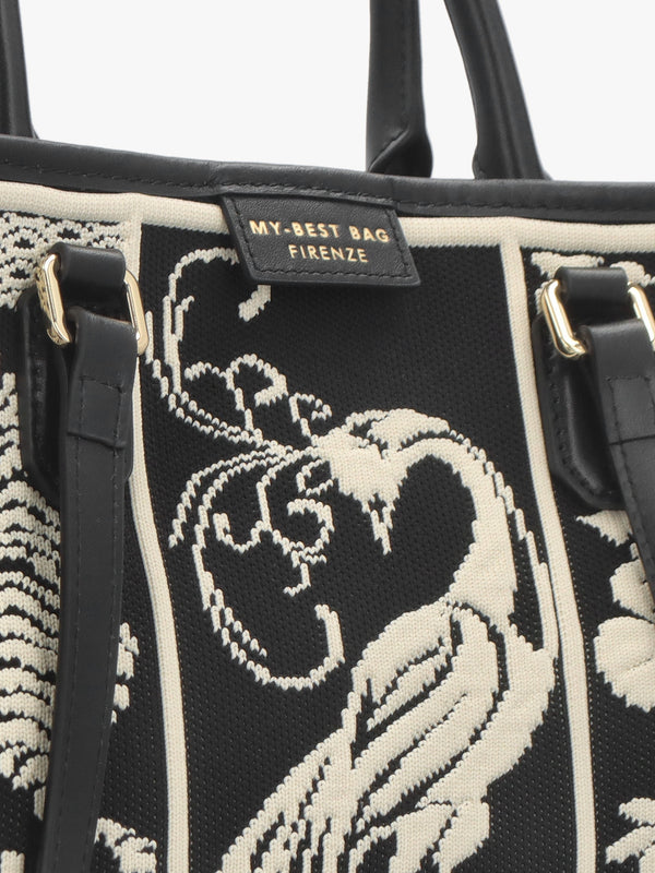 Black Tapestry Tote Bag