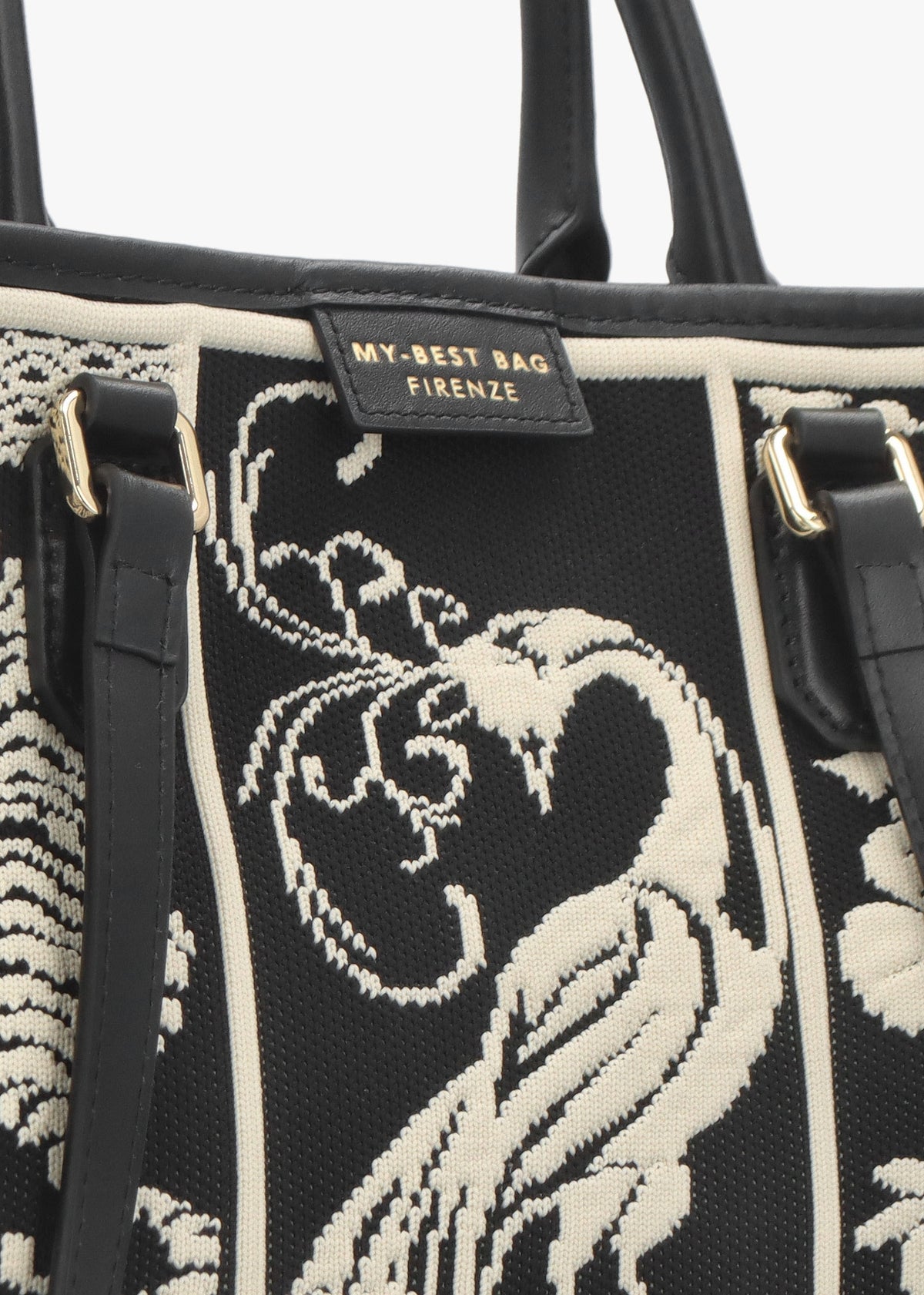 Black Tapestry Tote Bag