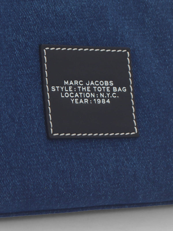 The Denim Small Chain Dark Wash Tote Bag