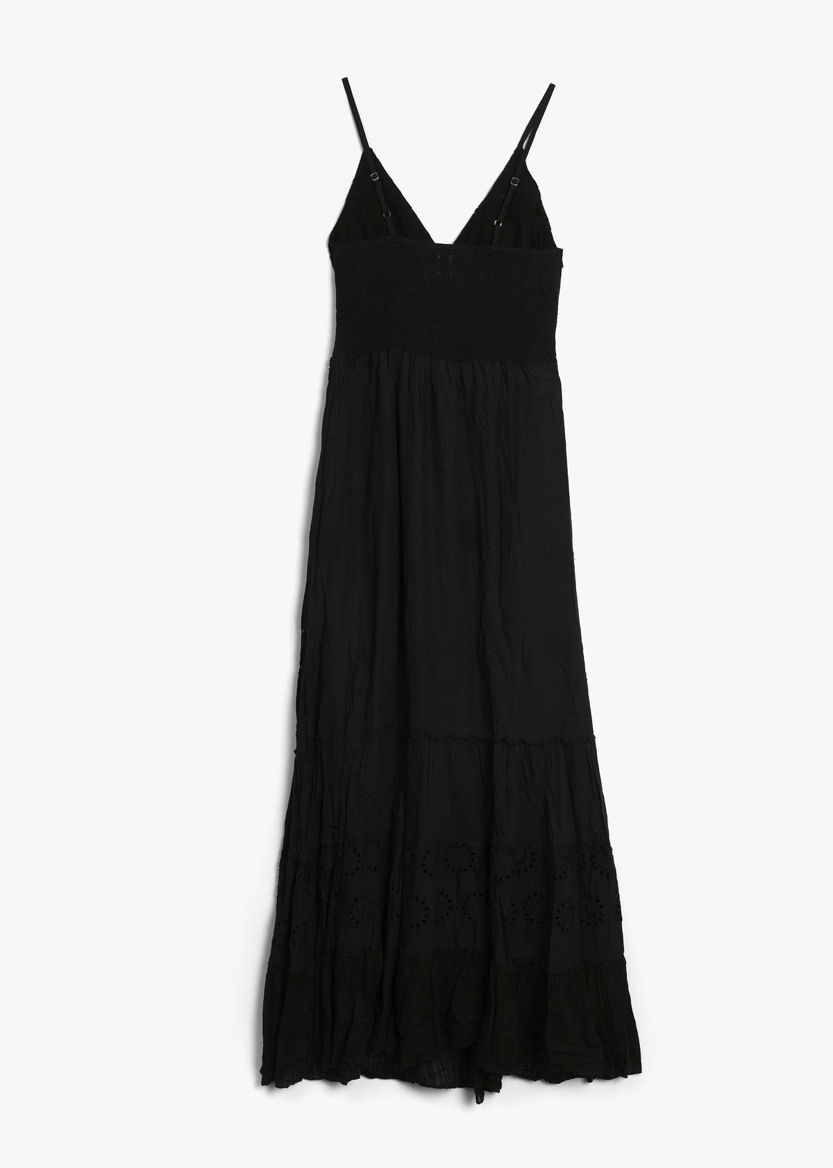 Black Broderie Anglaise Maxi Dress