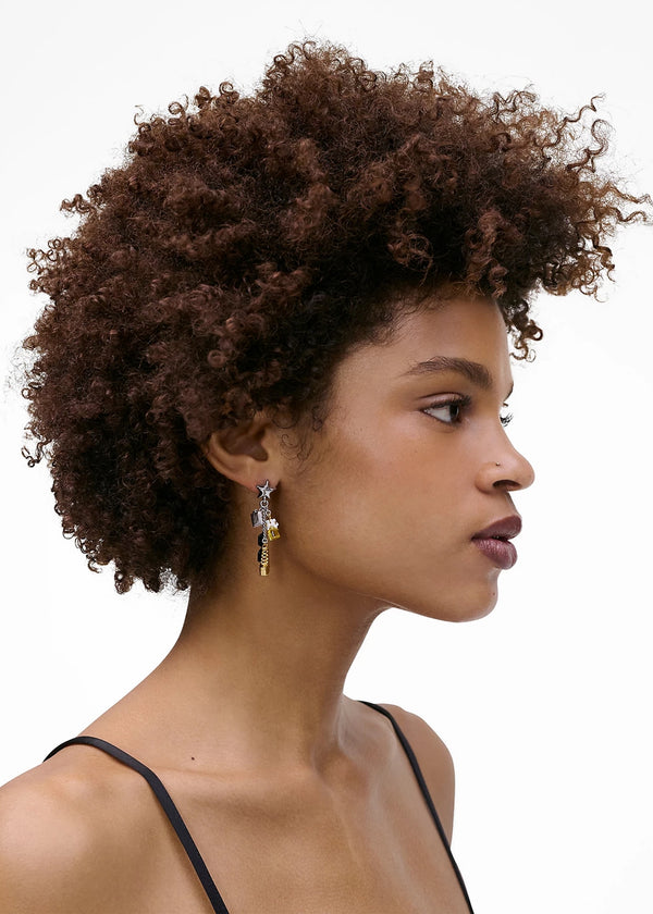 The Mini Icon Charm Gold Silver Earrings