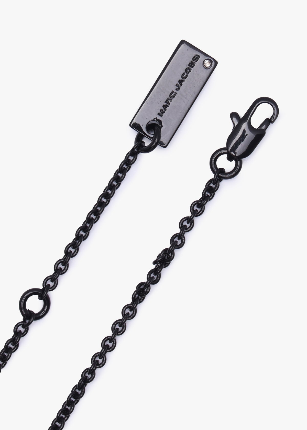 The Daisy Pave Puffed Black Necklace
