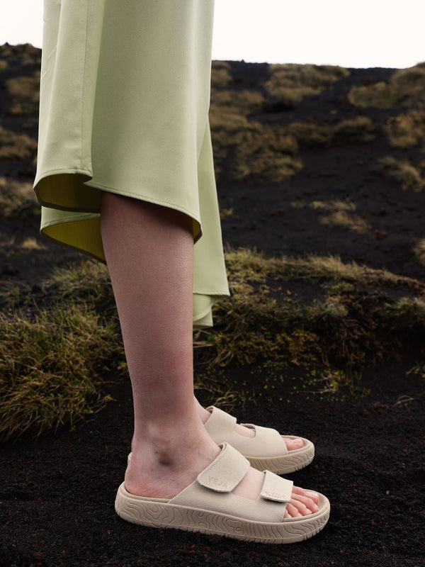 Etna Pierre Almond Suede Sandals