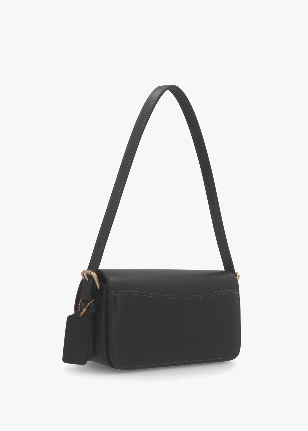 Zoe Black Leather Shoulder Bag