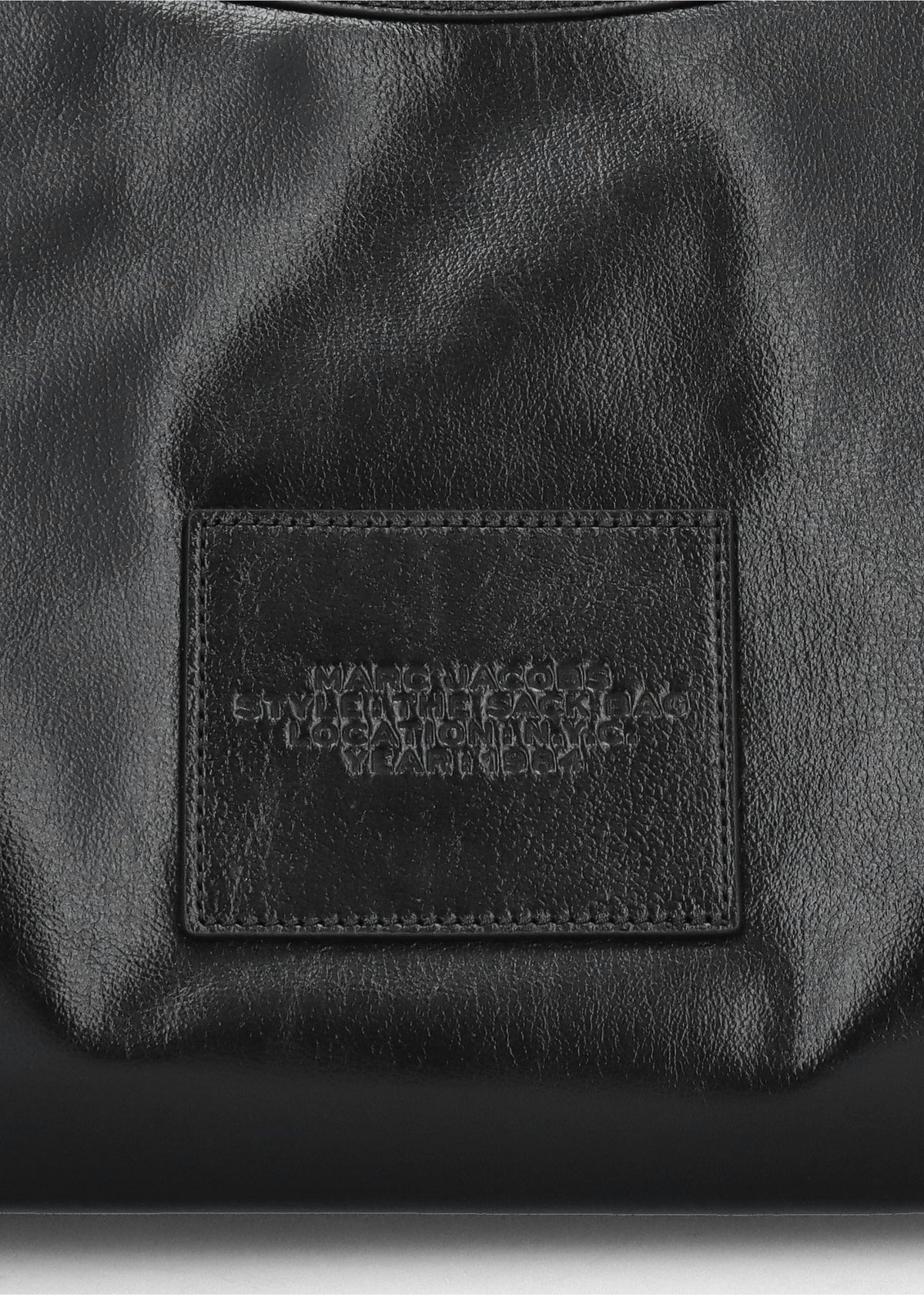 The Large Black Leather Chain Sack Bag