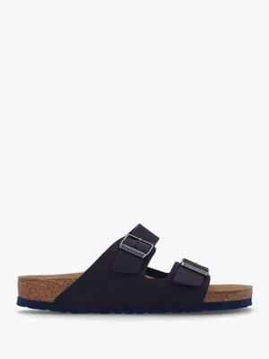 Men's Vegan Arizona Desert Dust Indigo Blue Birko-Flor Two Bar Mules