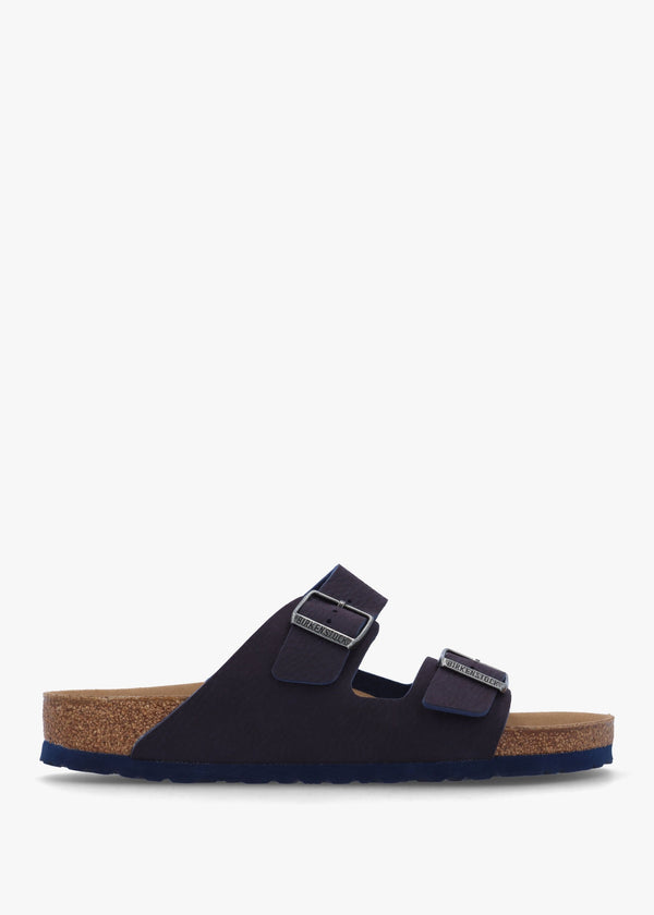 Men's Vegan Arizona Desert Dust Indigo Blue Birko-Flor Two Bar Mules