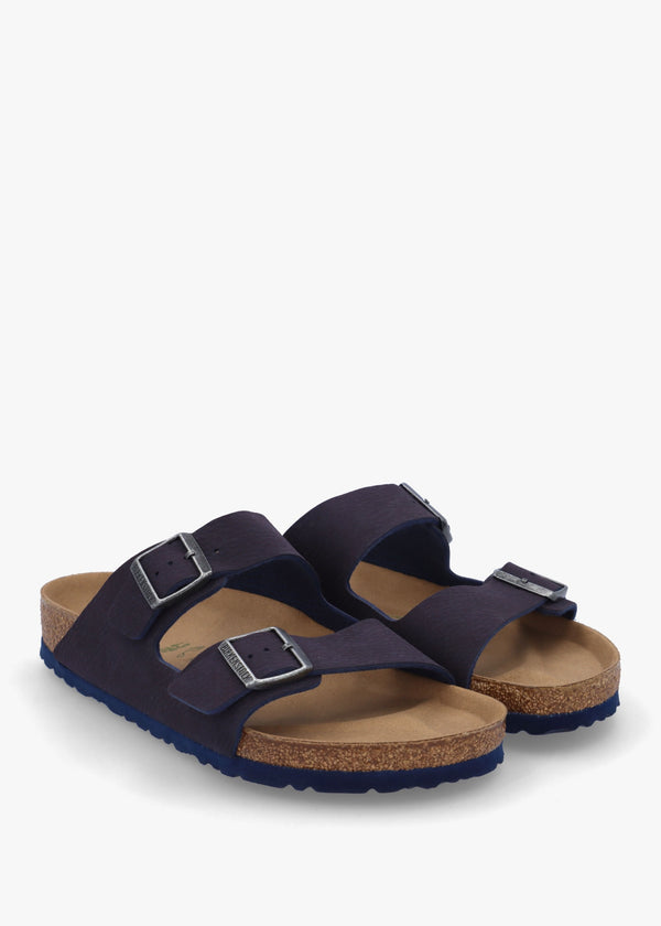 Men's Vegan Arizona Desert Dust Indigo Blue Birko-Flor Two Bar Mules