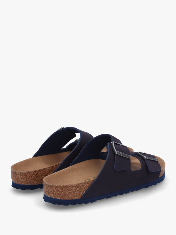 Men's Vegan Arizona Desert Dust Indigo Blue Birko-Flor Two Bar Mules