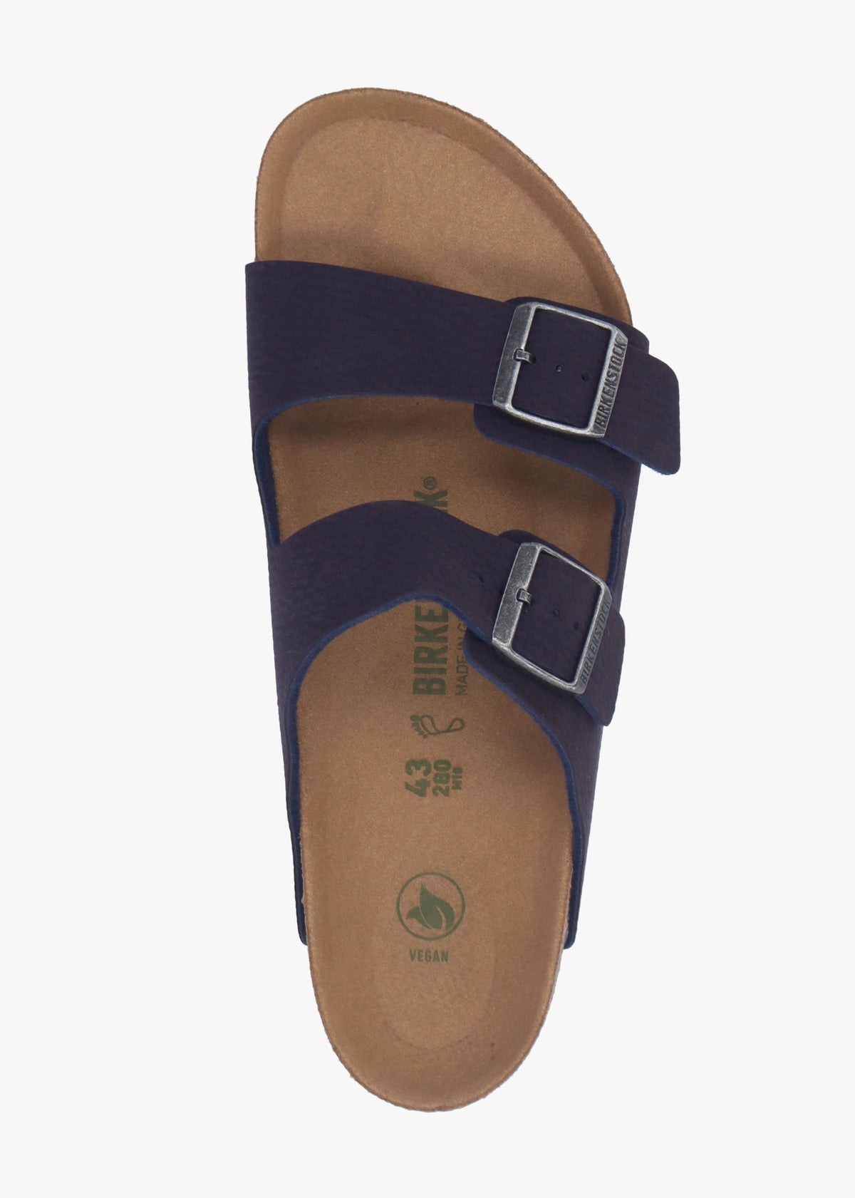 Men's Vegan Arizona Desert Dust Indigo Blue Birko-Flor Two Bar Mules