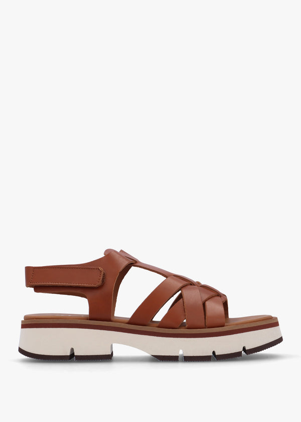 Angola Tan Leather Chunky Gladiator Sandals