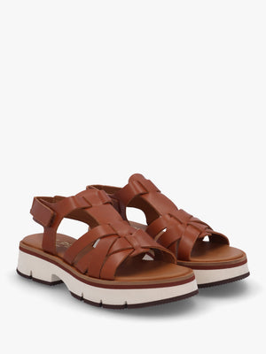 Angola Tan Leather Chunky Gladiator Sandals
