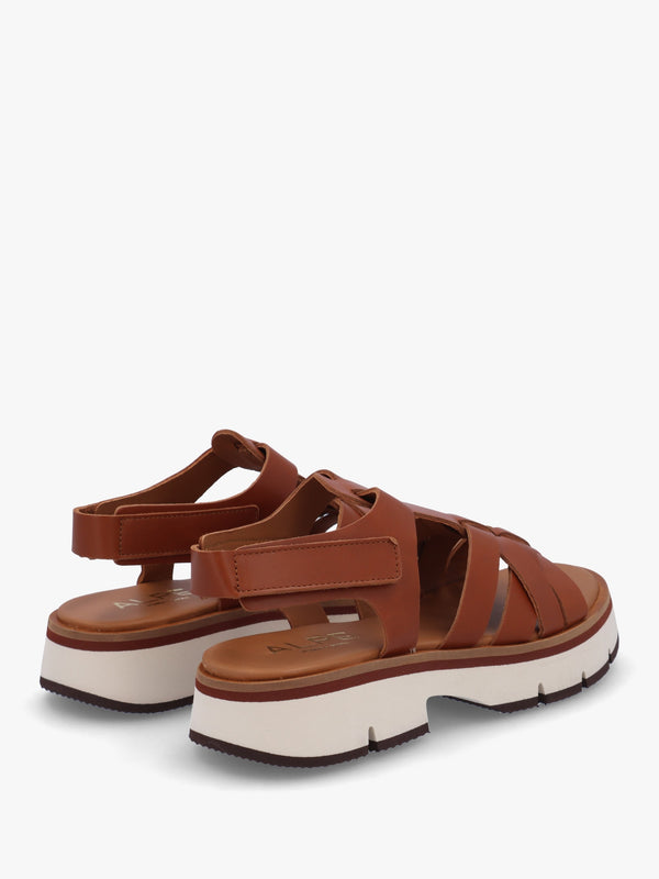 Angola Tan Leather Chunky Gladiator Sandals