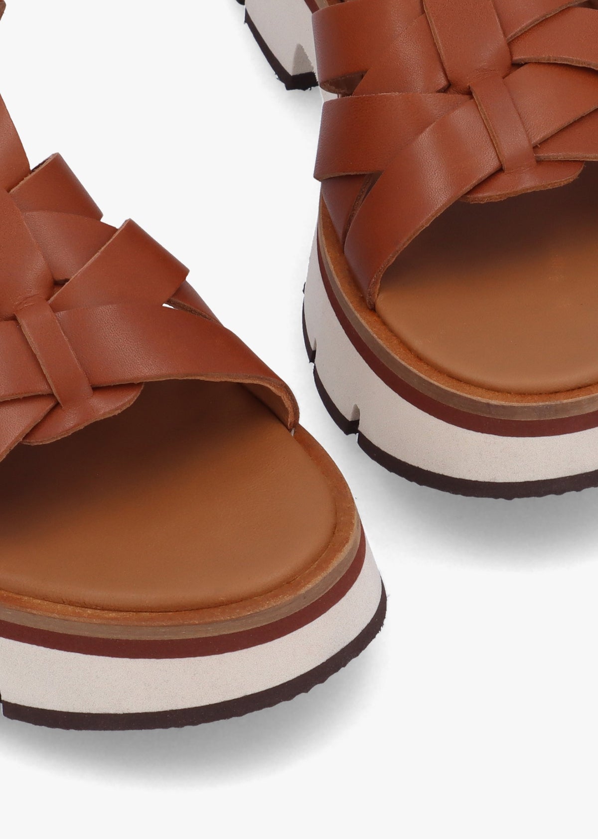 Angola Tan Leather Chunky Gladiator Sandals