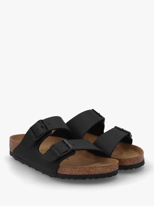 Men's Arizona Birko-Flor Black Two Bar Mules