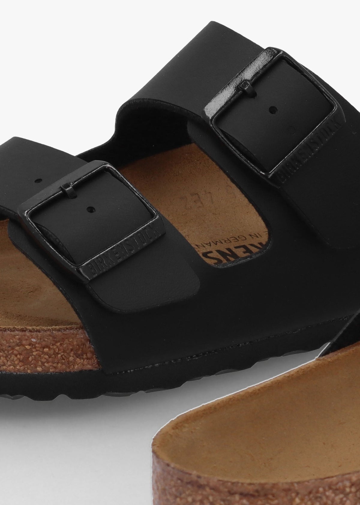 Men's Arizona Birko-Flor Black Two Bar Mules
