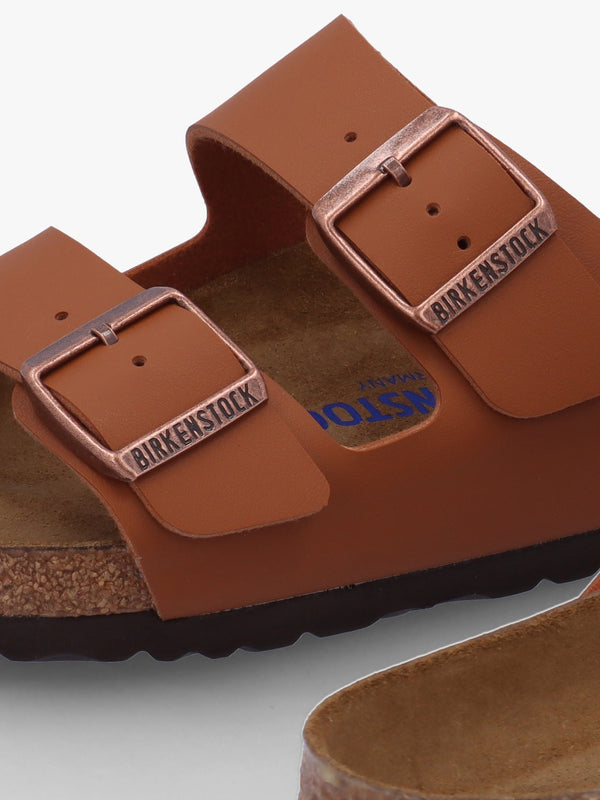 Arizona Birko-Flor Soft Footbed Ginger Brown Two Bar Mules