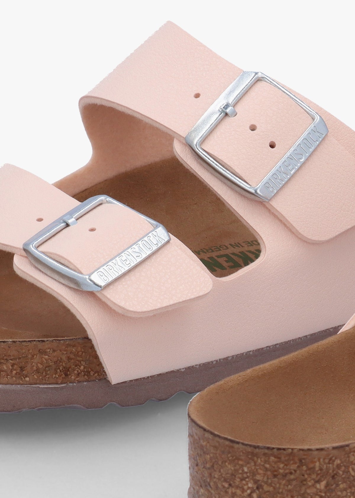Arizona Vegan Light Rose Birko-Flor Two Bar Mules