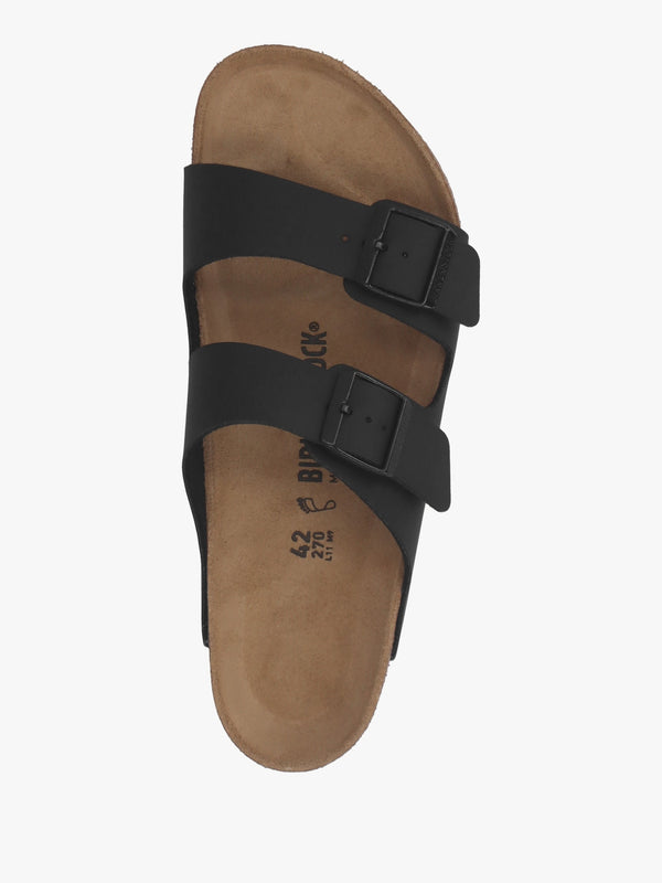 Men's Arizona Birko-Flor Black Two Bar Mules