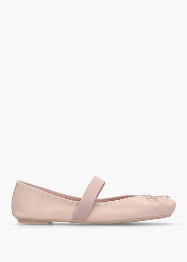 Kristen Pink Leather Ballet Pumps