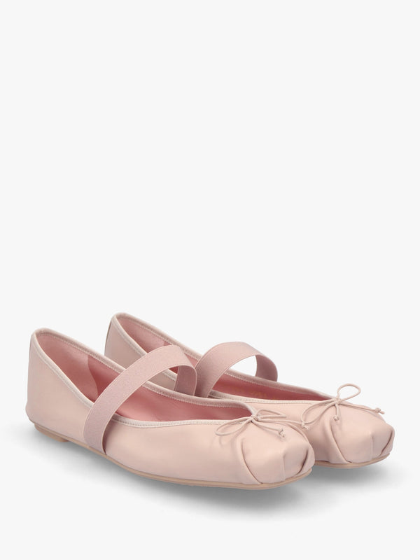 Kristen Pink Leather Ballet Pumps