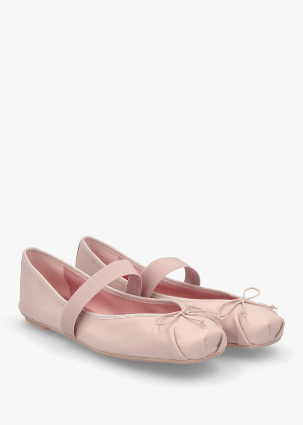 Kristen Pink Leather Ballet Pumps