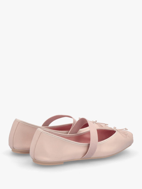 Kristen Pink Leather Ballet Pumps