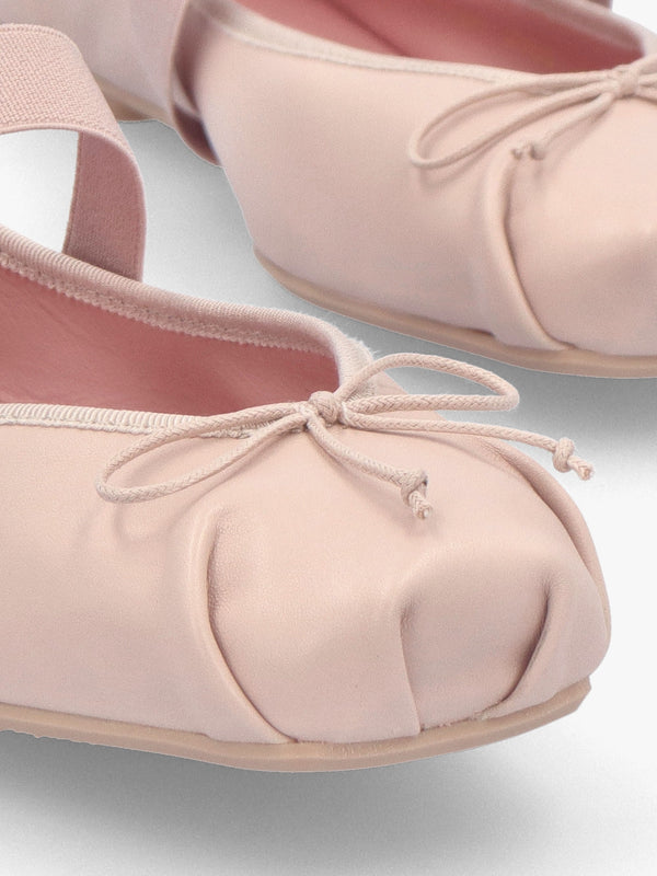 Kristen Pink Leather Ballet Pumps