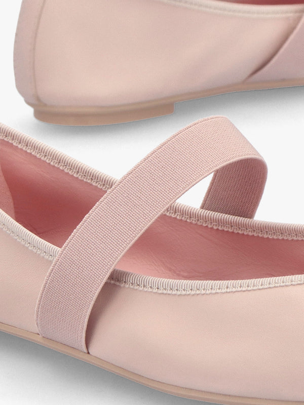 Kristen Pink Leather Ballet Pumps