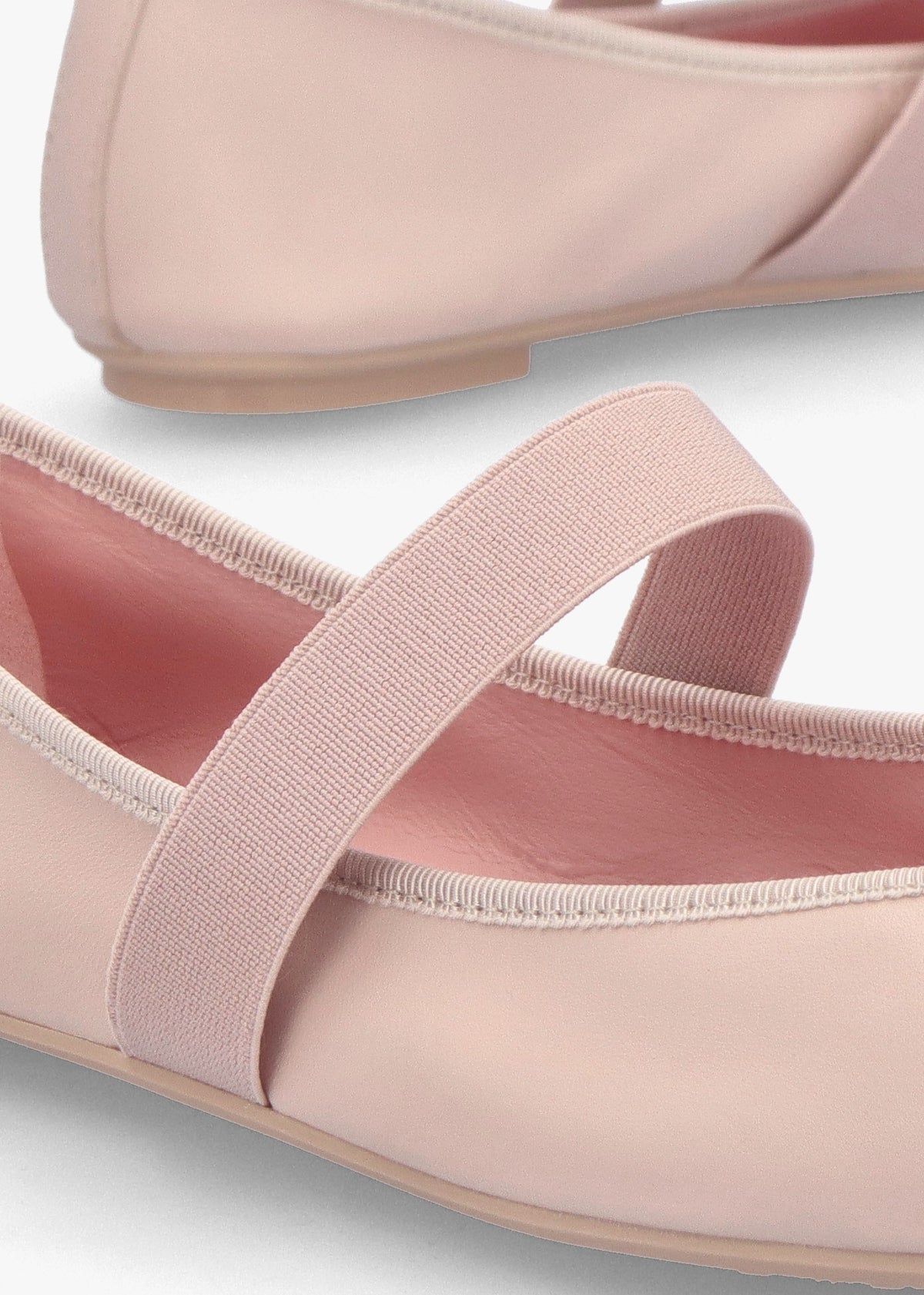 Kristen Pink Leather Ballet Pumps