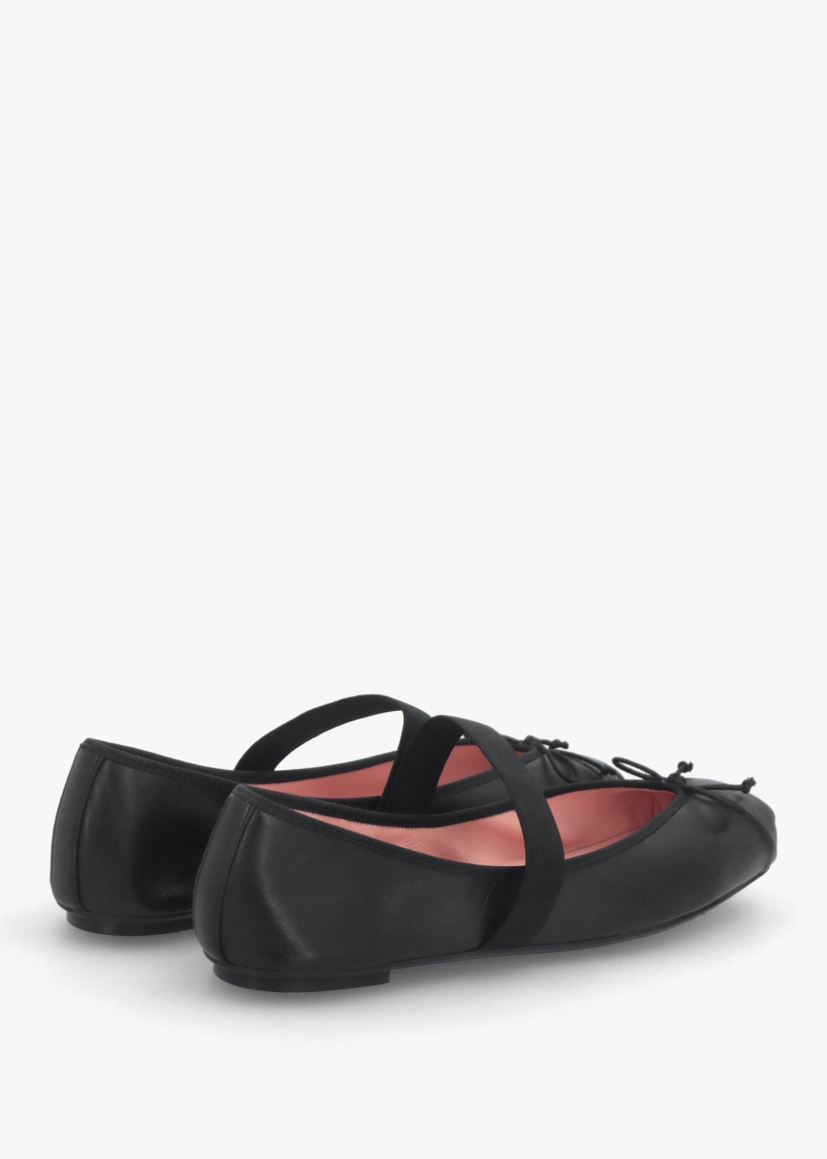 Kristen Black Leather Ballet Pumps