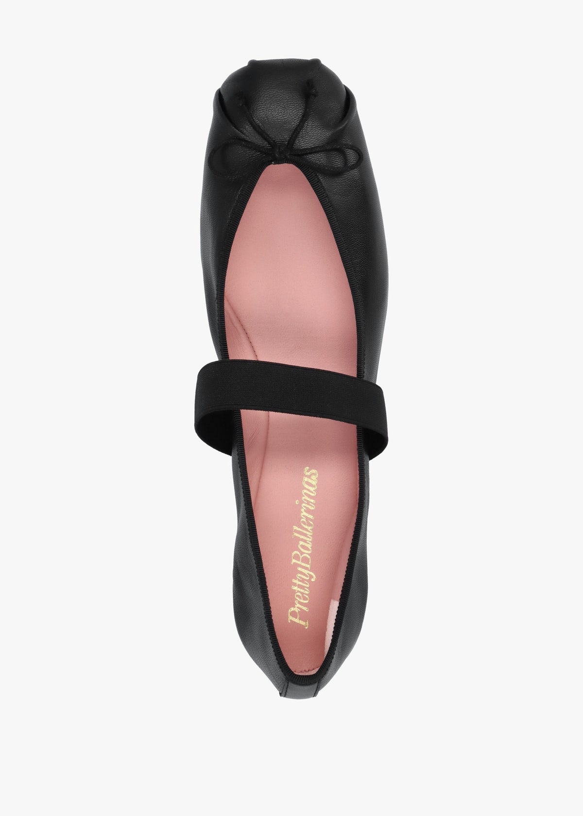 Kristen Black Leather Ballet Pumps