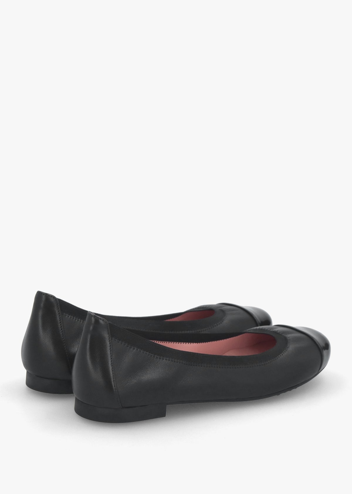 Shirley Black Leather Ballet Pumps