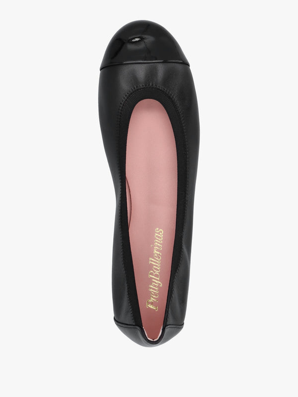Shirley Black Leather Ballet Pumps