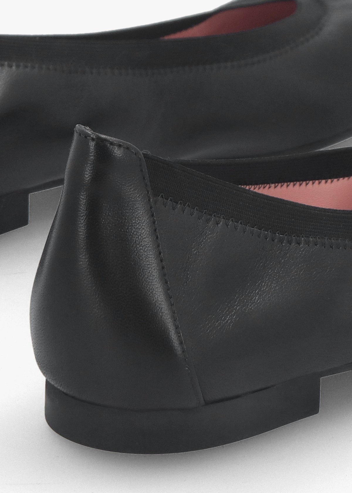 Shirley Black Leather Ballet Pumps