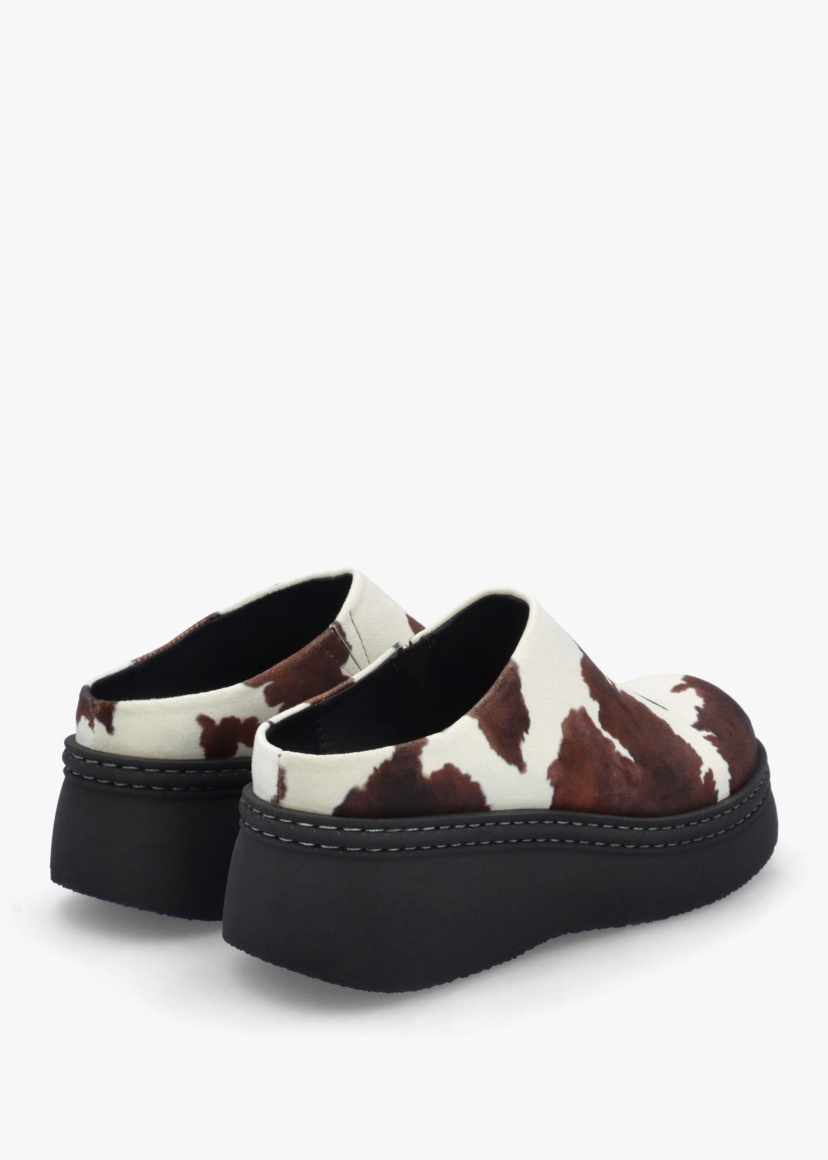 Kristi Cow Print Closed Toe Mules